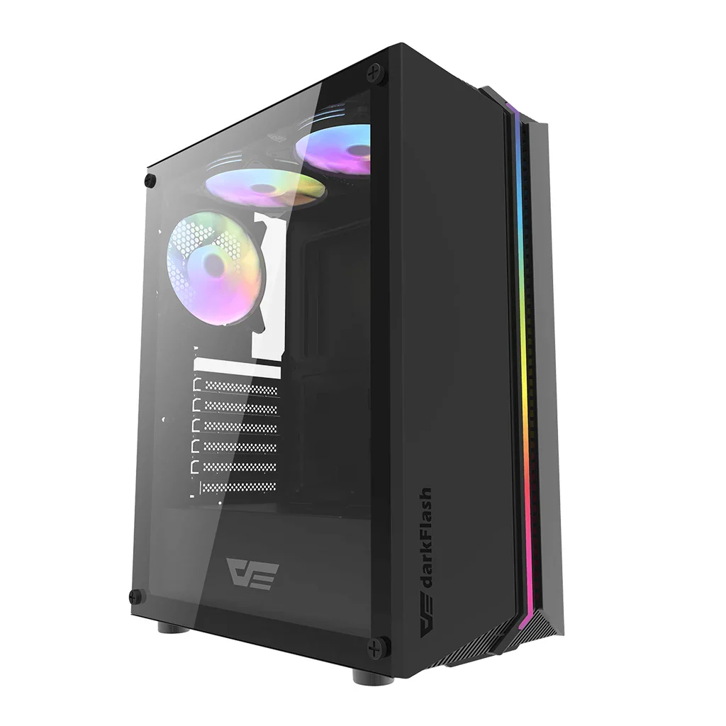 Darkflash DK151 (Black) Side Tempered Glass With up to 290 mm GPU Support Mid-Tower Pc Case price in Pakistan product image