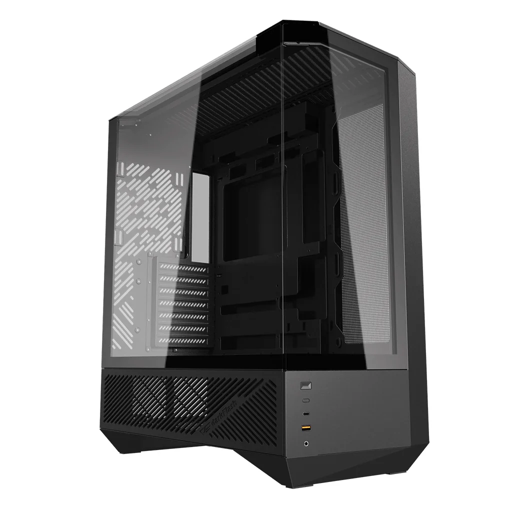 Darkflash DY460 (Black) with Compact 3-Sided Tempered Glass ATX PC Case image 4