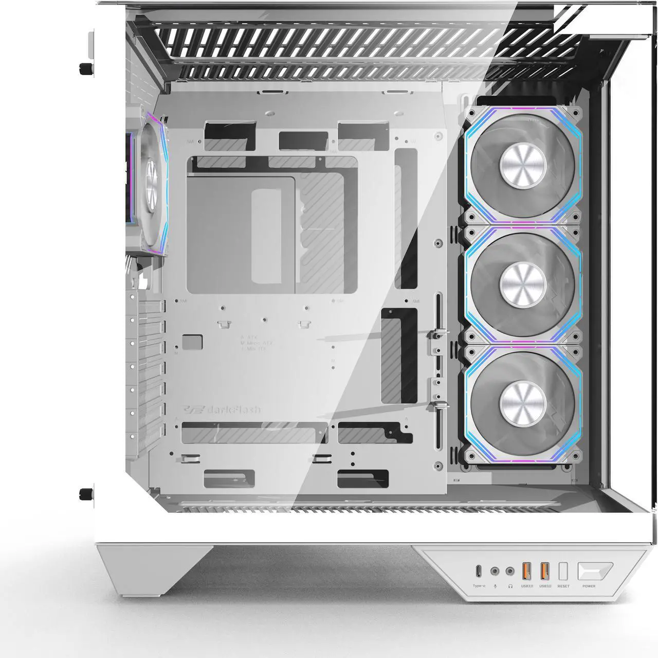 Darkflash pc gear Darkflash DY470 (white) Full-Tower ATX Gaming Case front view