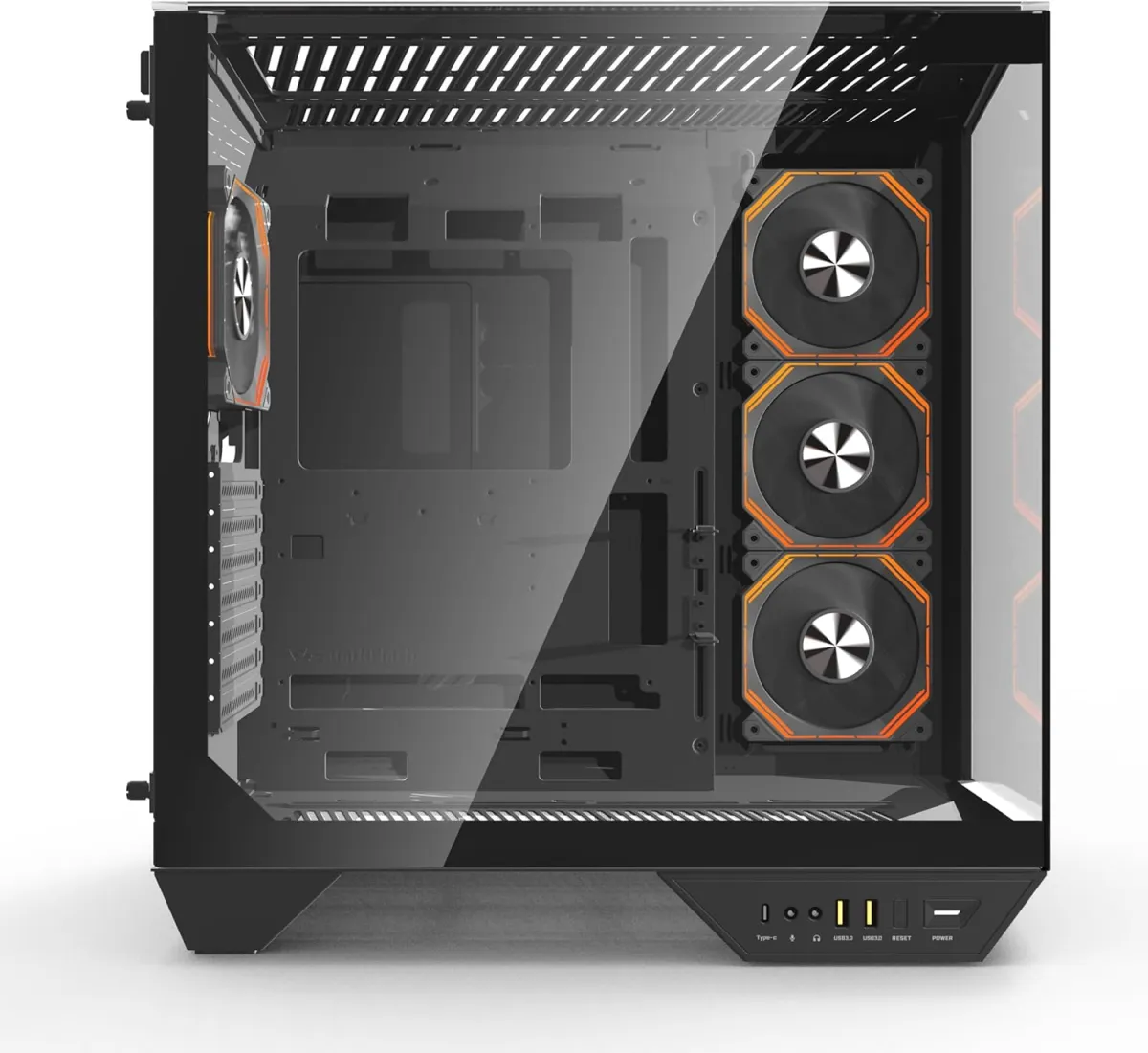 Darkflash pc gear Darkflash DY470 (Black) Full-Tower ATX Gaming Case front view
