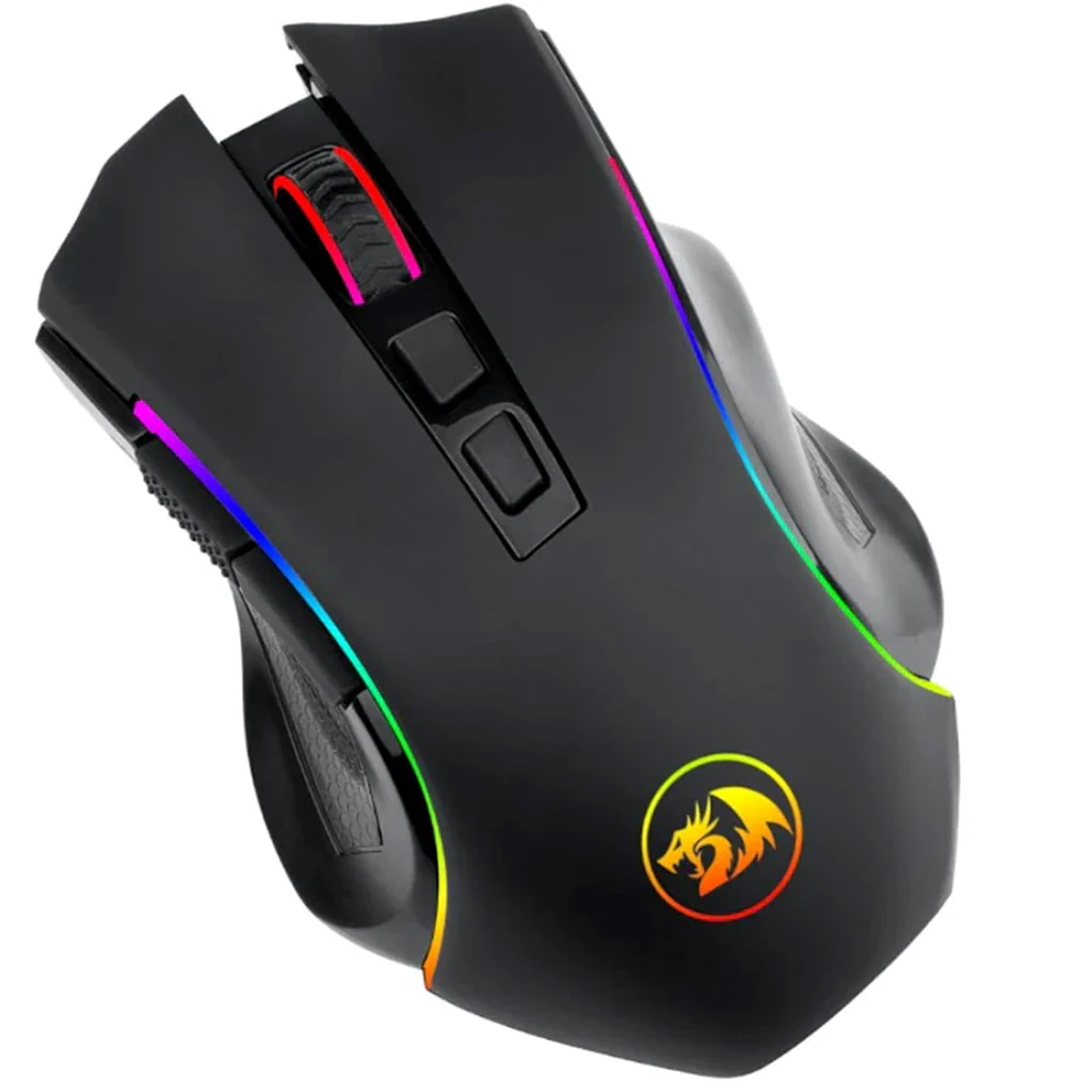 Redragon pc gear Redragon M607 Ks Griffin Elite Dual Mode RGB Gaming Mouse front view