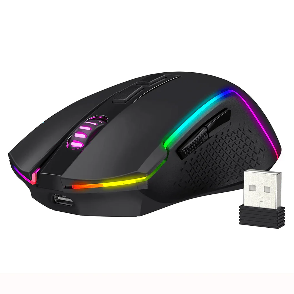 Redragon pc gear Redragon M693 Trident Pro Wireless/Wired RGB Gaming Mouse front view