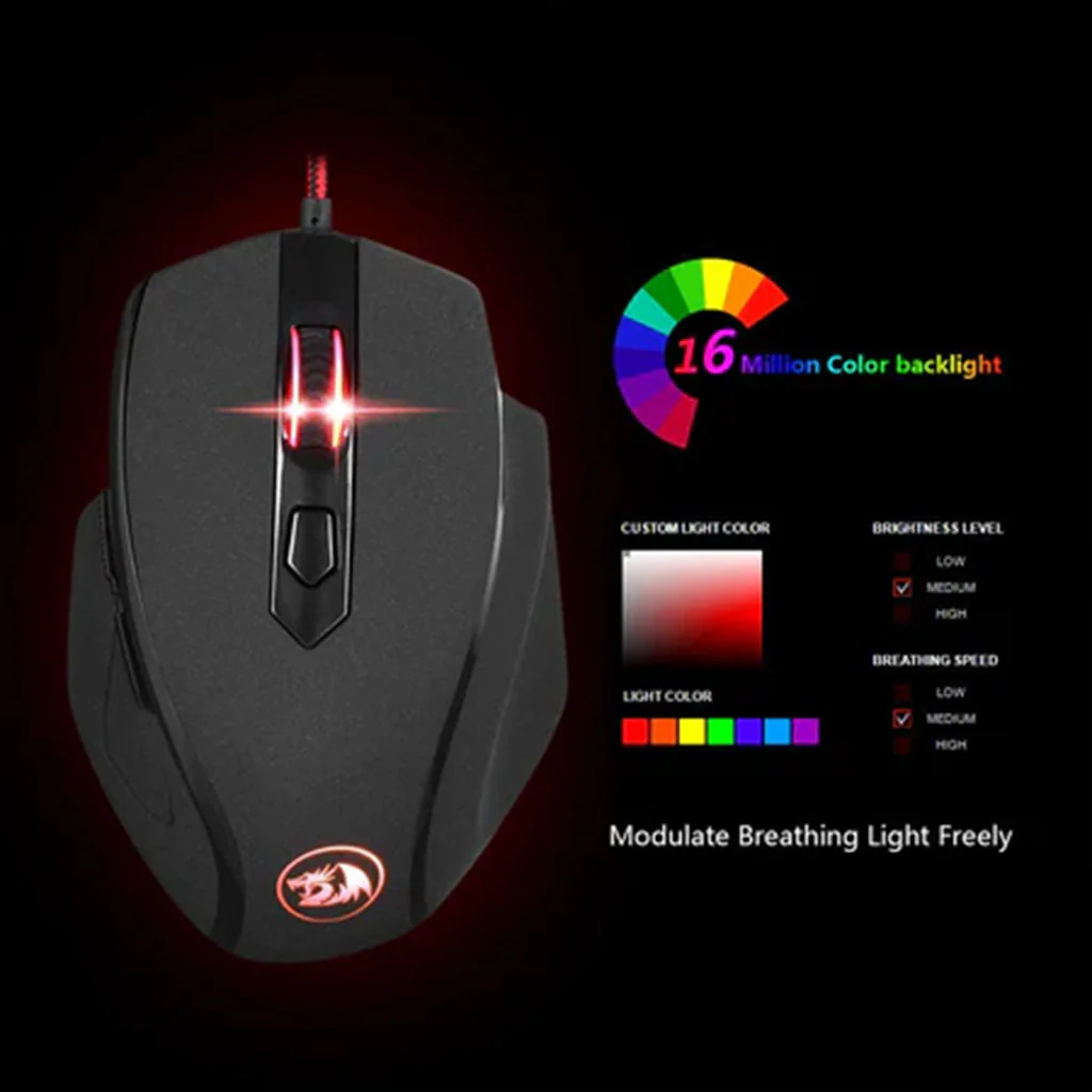 Redragon M709-1 Tiger-2 RGB 10000 DPI Gaming Mouse image 4