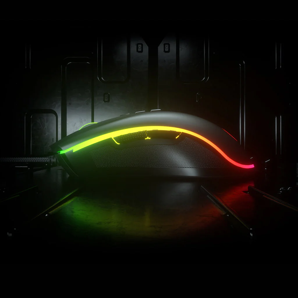 Redragon pc gear Redragon M711 Cobra Chroma Black 7 Programable Button Wired Gaming Mouse front view