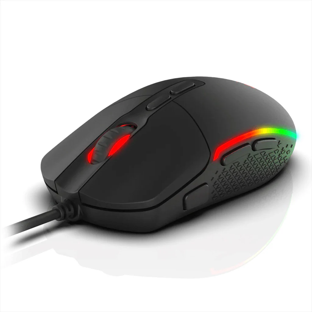 Redragon pc gear Redragon M719 Invader RGB 7 progeamable buttons Gaming Mouse front view