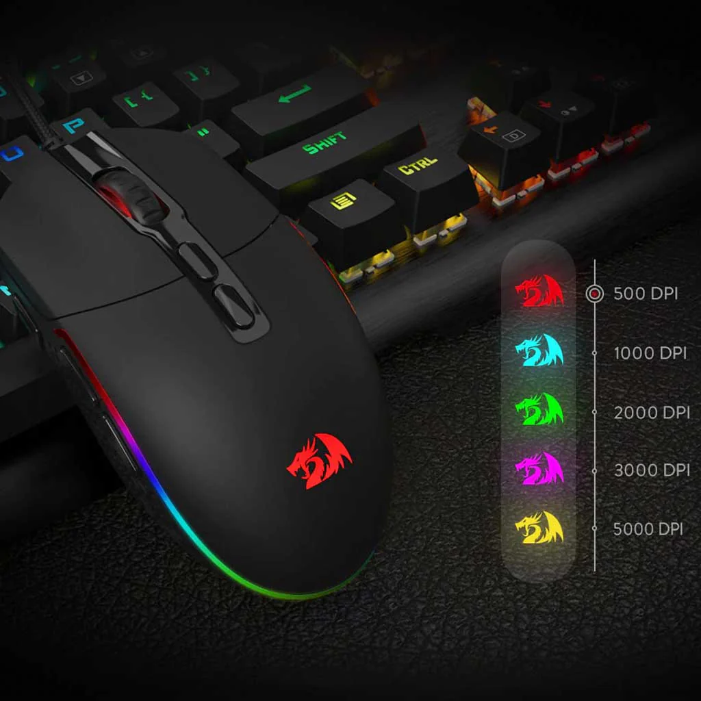 Buy Redragon M719 Invader RGB 7 progeamable buttons Gaming Mouse online in Pakistan at WaddaGamer
