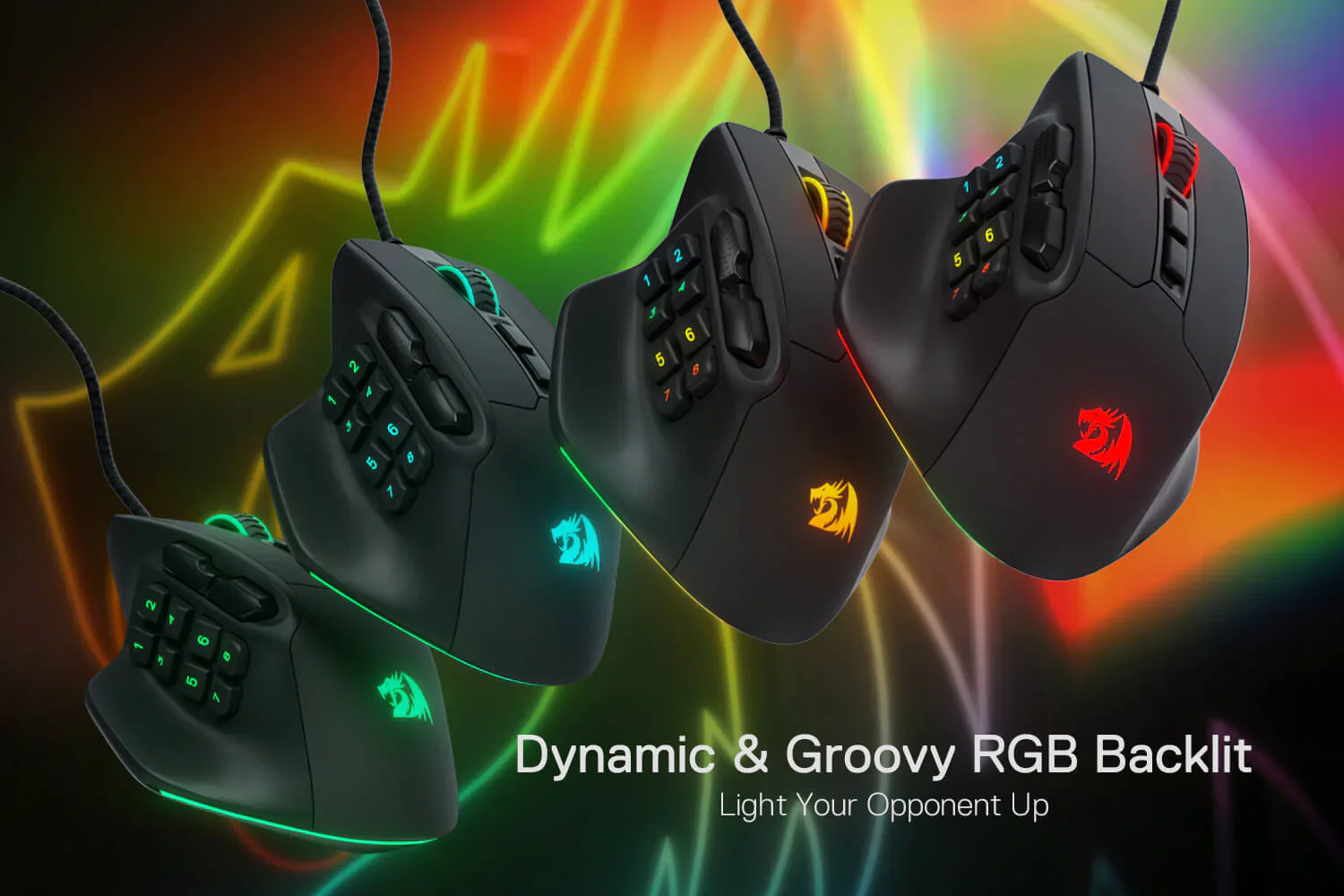 Redragon M811 Aatrox MMO 15 Programmable Buttons RGB Gaming Mouse image 4