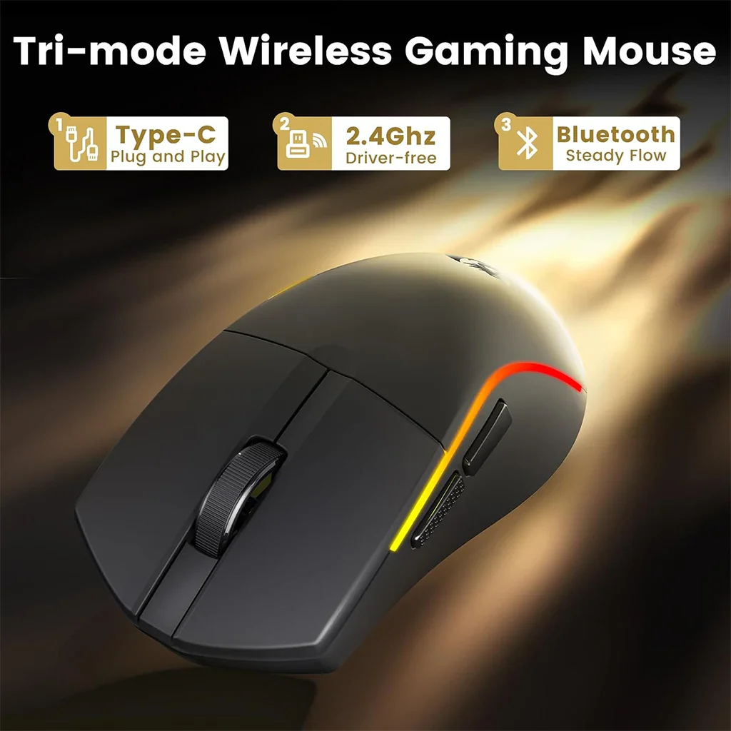 Redragon M816 Decide PRO tri-mode 26K DPI RGB Gaming Mouse image 4