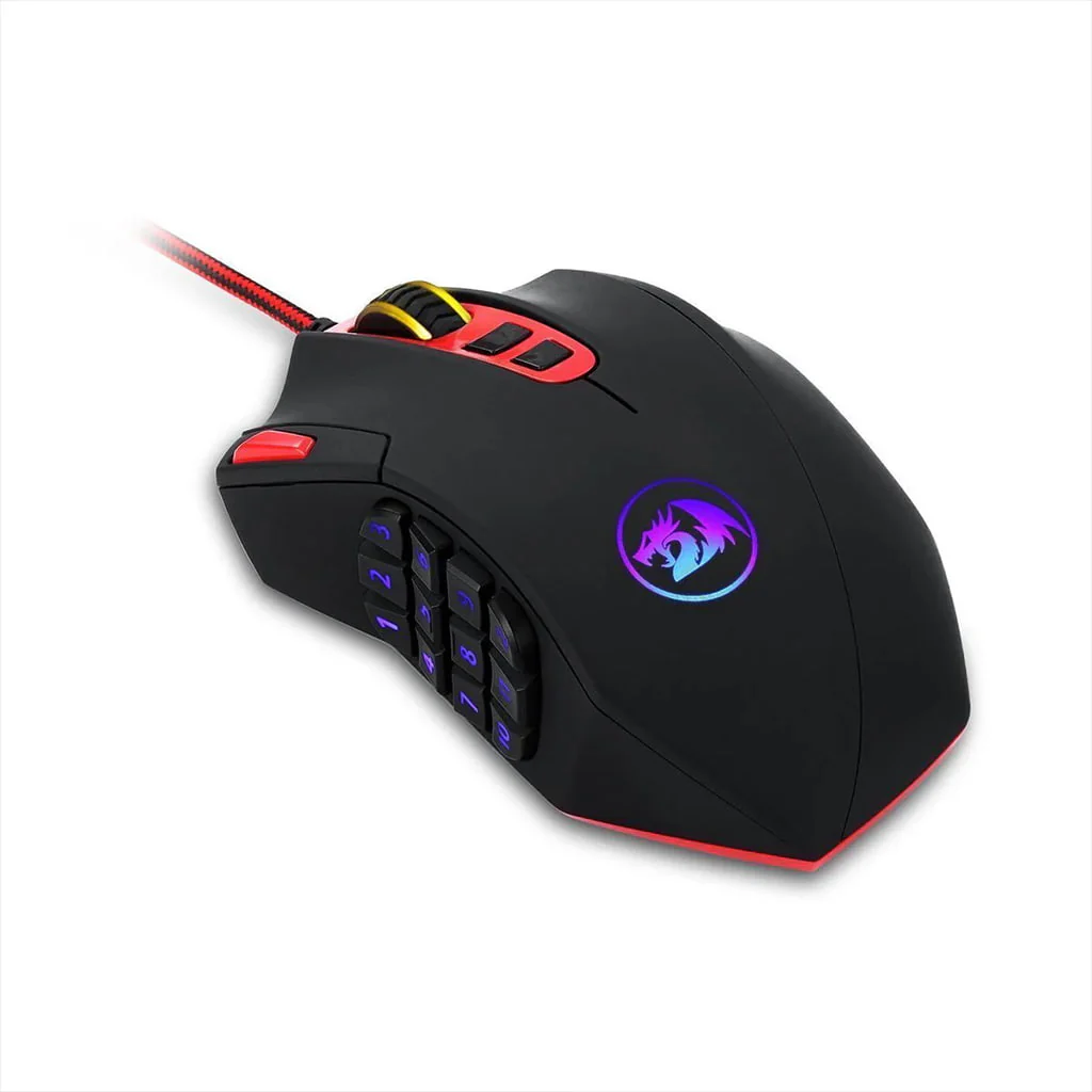 Redragon pc gear Redragon M901-1 Perdition 2 24000 DPI Wired RGB Gaming Mouse front view