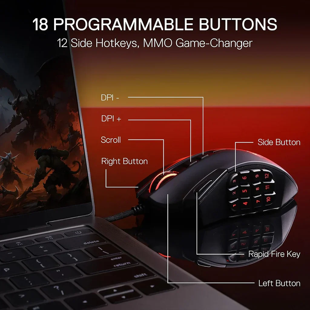 Buy Redragon Azzinoth M921 Gaming Mouse Price in Pakistan online in Pakistan at WaddaGamer