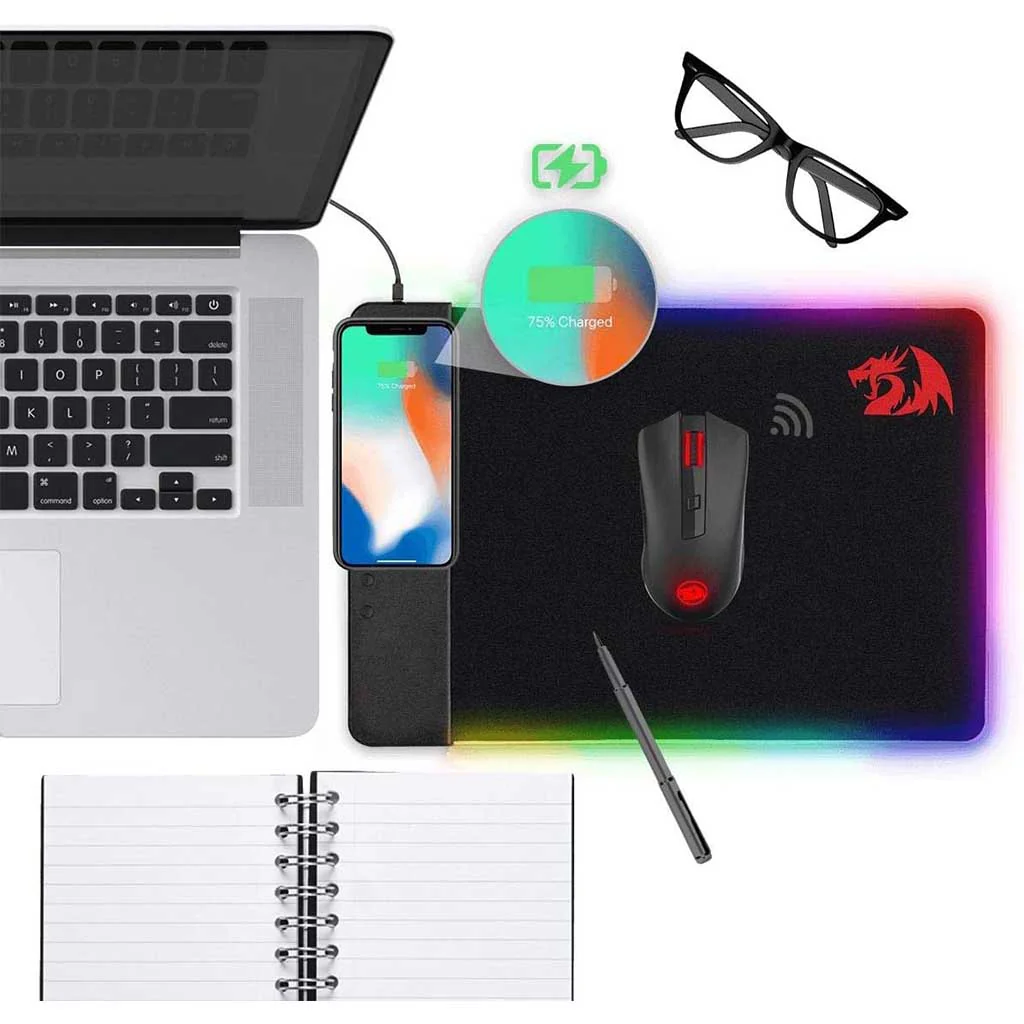 Buy Redragon P025 Qi RGB Gaming Mousepad online in Pakistan at WaddaGamer