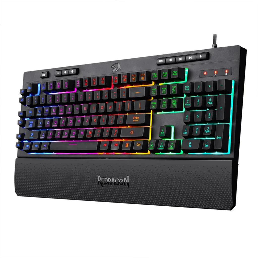 Redragon pc gear Redragon Shiva K512 RGB Wired Gaming Keyboard front view