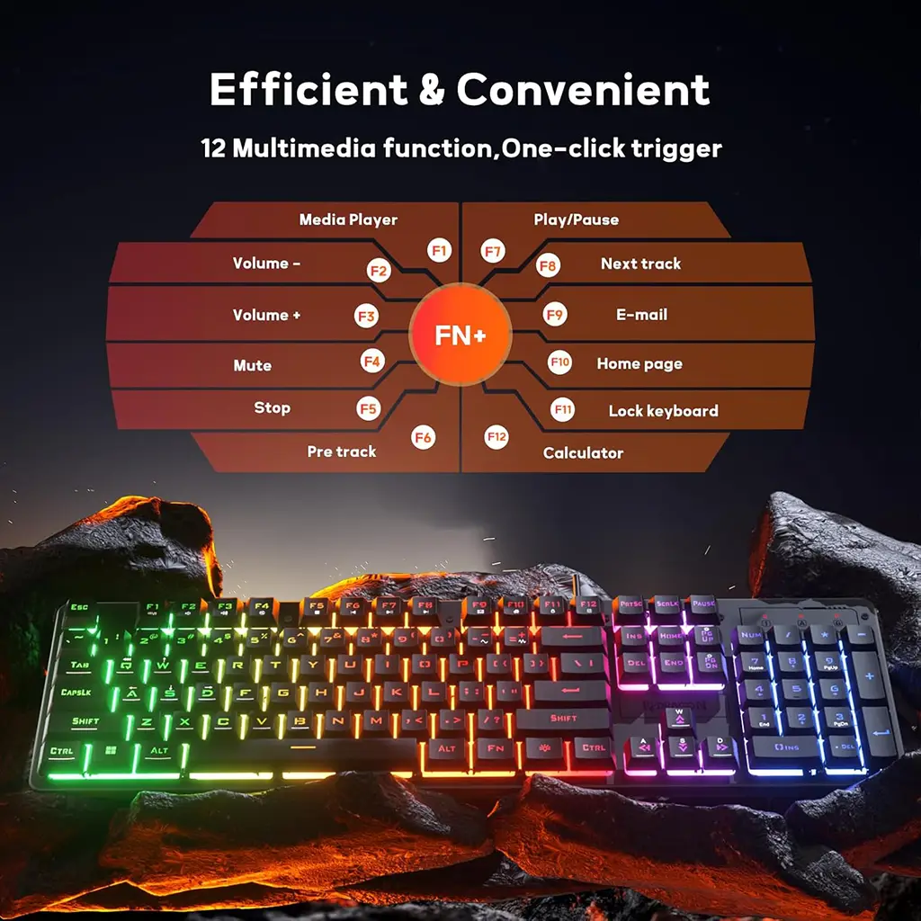 Redragon NETHERBANE K521 RGB Wired Gaming Keyboard image 4