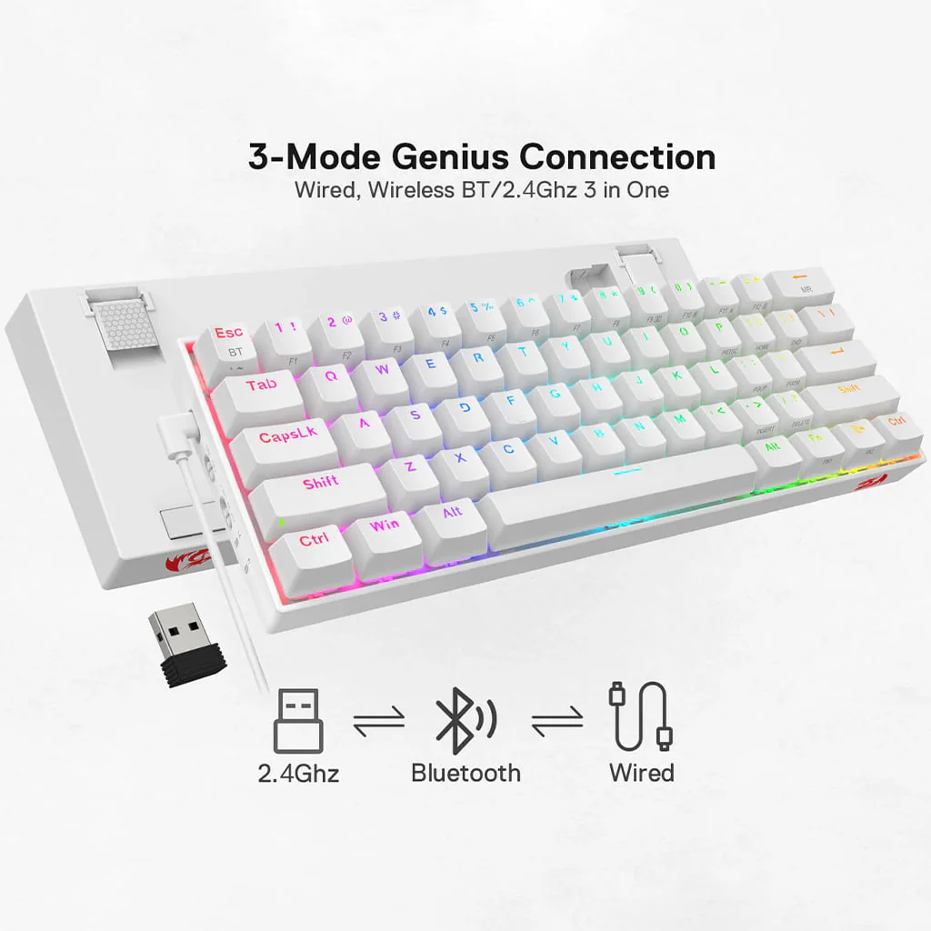 Buy Redragon Daraconic K530-Pro-W Gaming Keyboard online in Pakistan at WaddaGamer