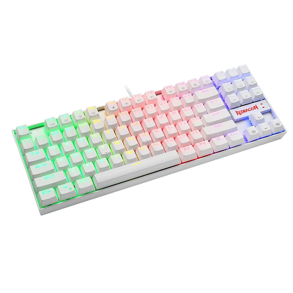 Redragon K552 White with RGB Kumara Mechanical Keyboard price in Pakistan product image