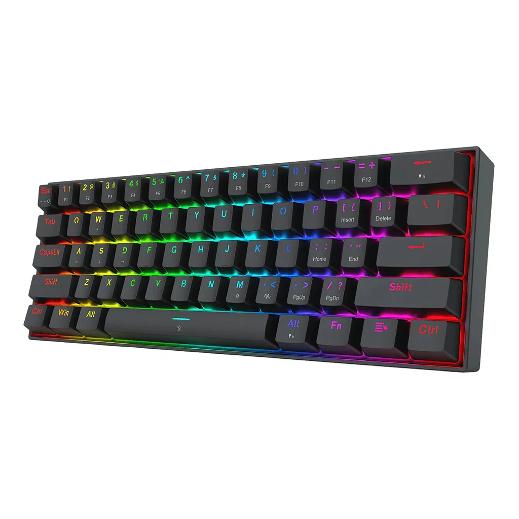 Redragon pc gear Redragon K617 Fizz-RGB Mechanical Keyboard front view