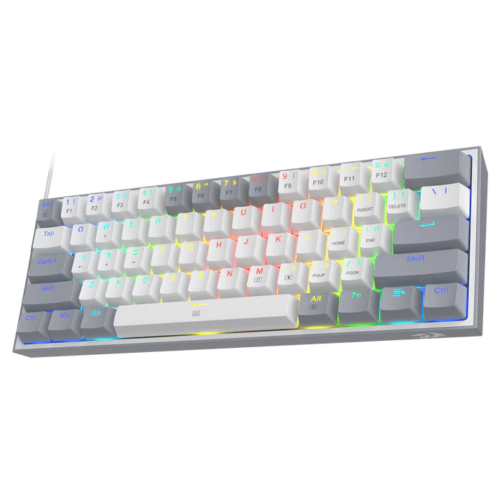 Redragon pc gear Redragon Fizz K617 WG-RGB Gaming Keyboard front view