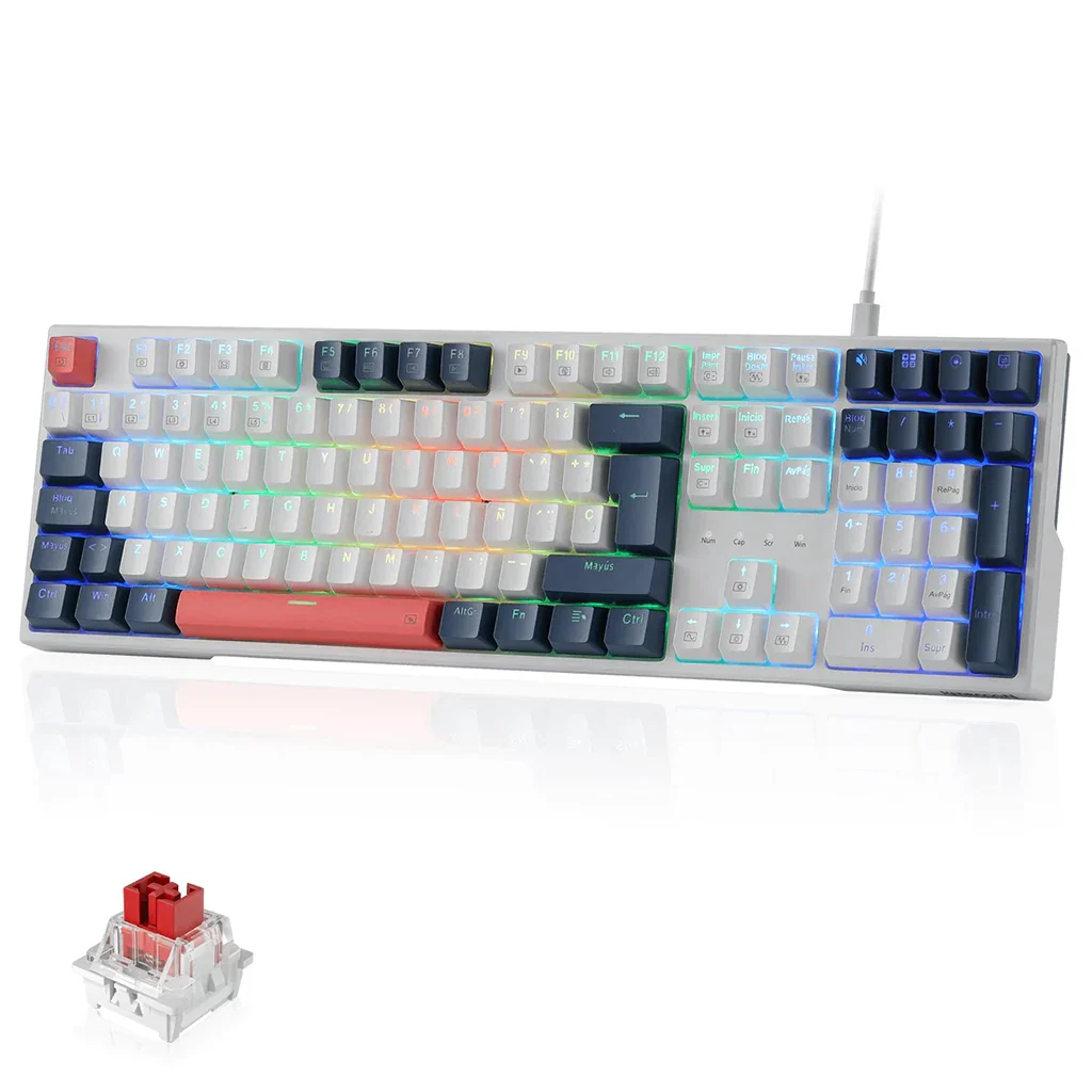 Redragon pc gear Redragon Trundle K668 WGB Mechanical Keyboard front view