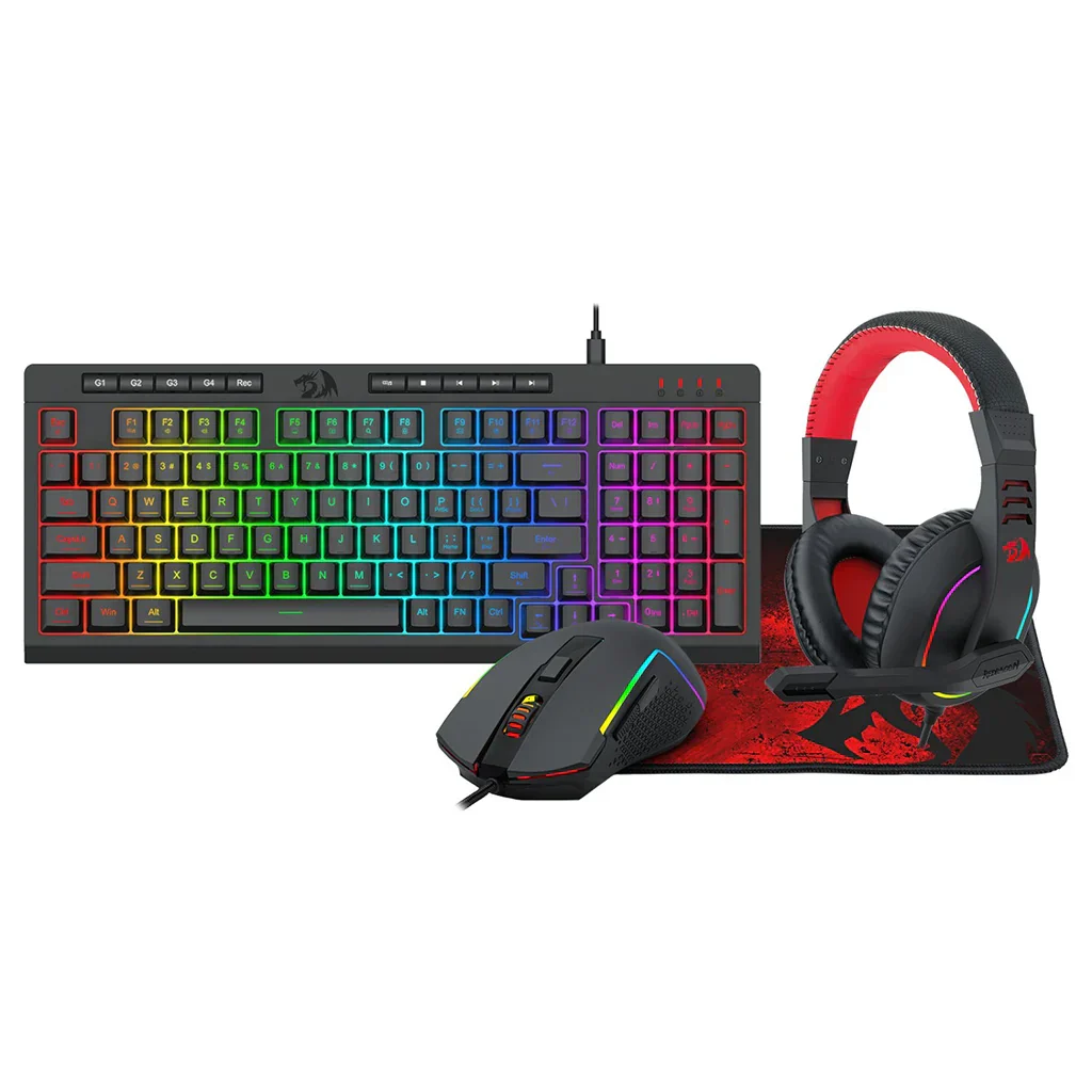 Redragon S148-Black & Red with RGB (4-in-1) Gaming Combo price in Pakistan product image