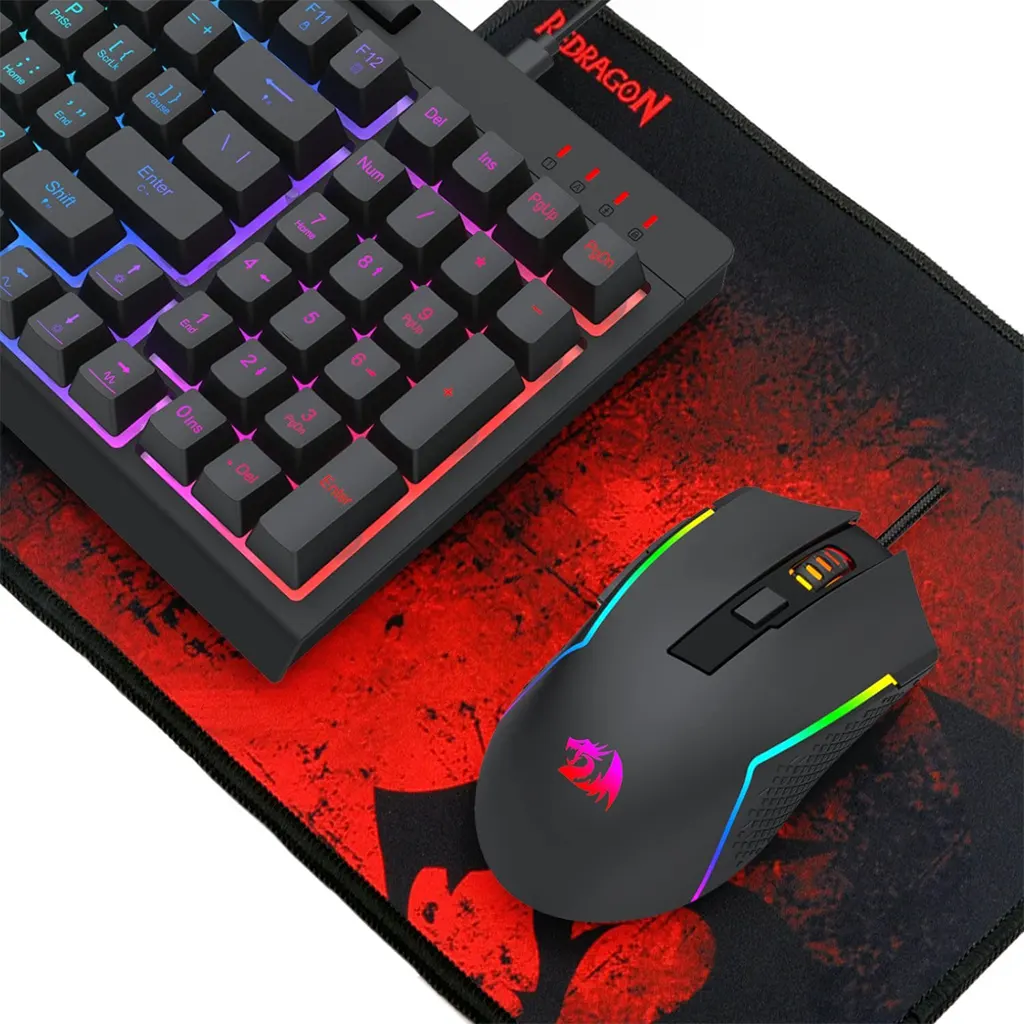 Buy Redragon S148-Black & Red with RGB (4-in-1) Gaming Combo online in Pakistan at WaddaGamer