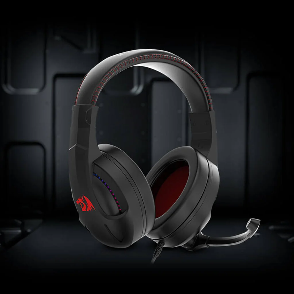 Redragon H211 Cronus (Black & Red with RGB) Wired Gaming Headphone price in Pakistan product image