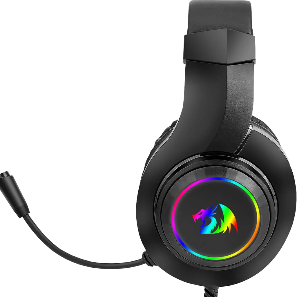 Redragon audio Redragon H260 Black Hylas Wired Gaming Headphone front view
