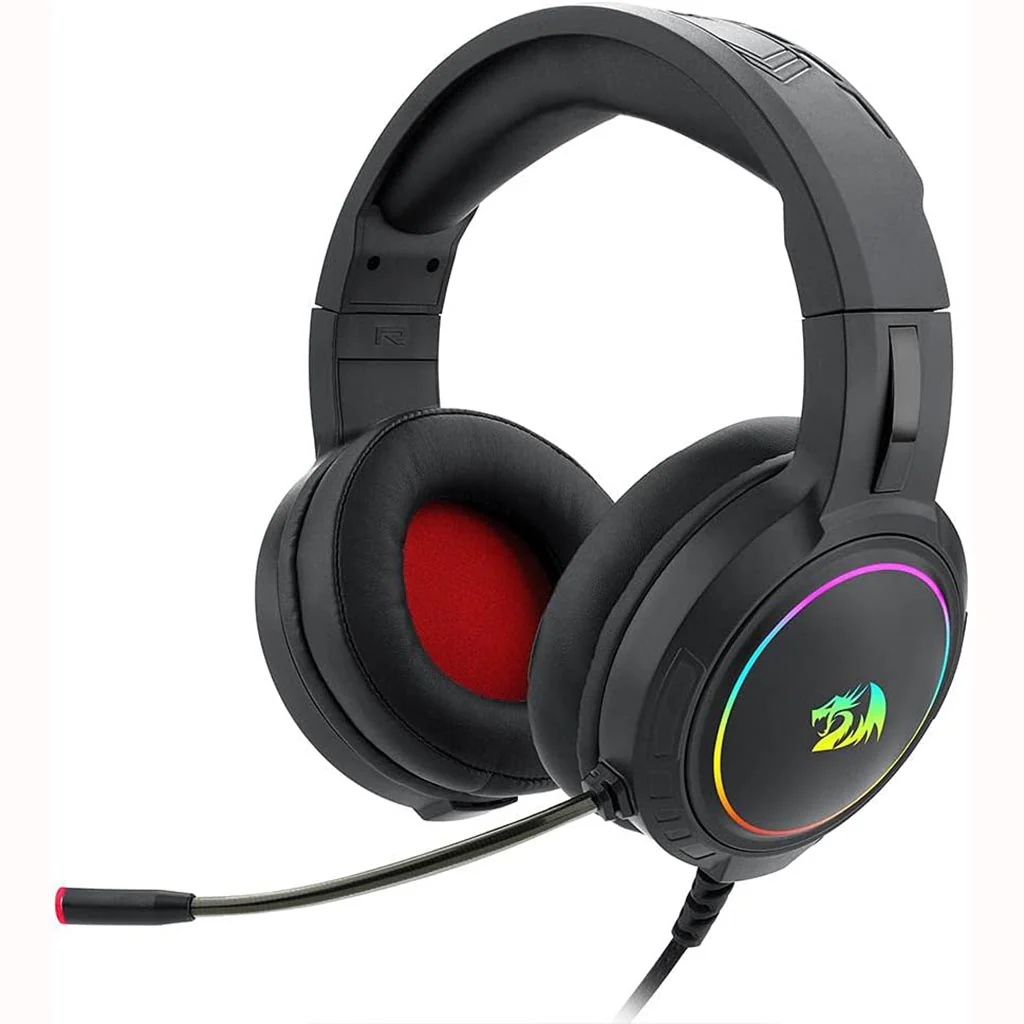 Redragon H270 Mento (Black with RGB) Rotatable Boom Wired Gaming Headphone price in Pakistan product image