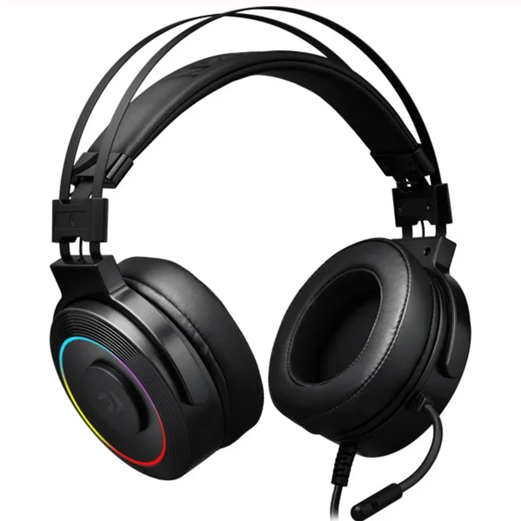 Redragon H320 Lamia 2 (Black with RGB) 7.1 Surround Wired Gaming Headphone with Stand image 4