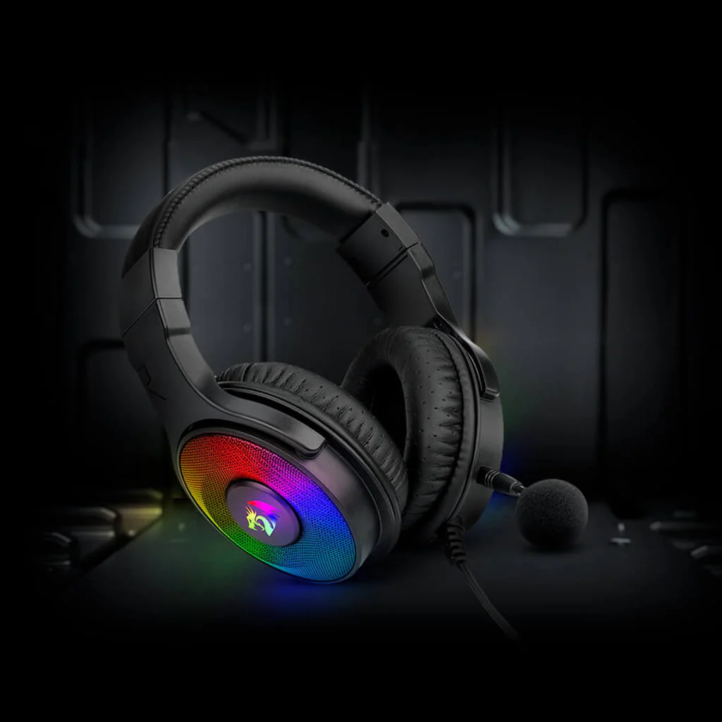 Redragon H350 Pandora 2 (Black with RGB) Detachable Mic Wired Gaming Headphone price in Pakistan product image