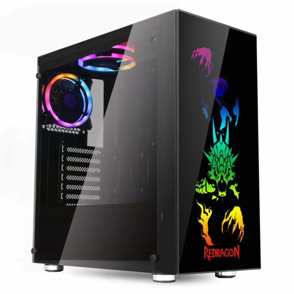 Redragon pc gear Redragon  GC-608 & Pro Steeljaw Gaming Pc Case front view