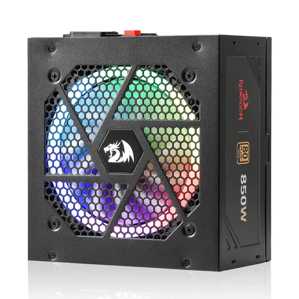 Redragon pc gear Redragon RGPS PS007 Gaming PC Power Supply front view