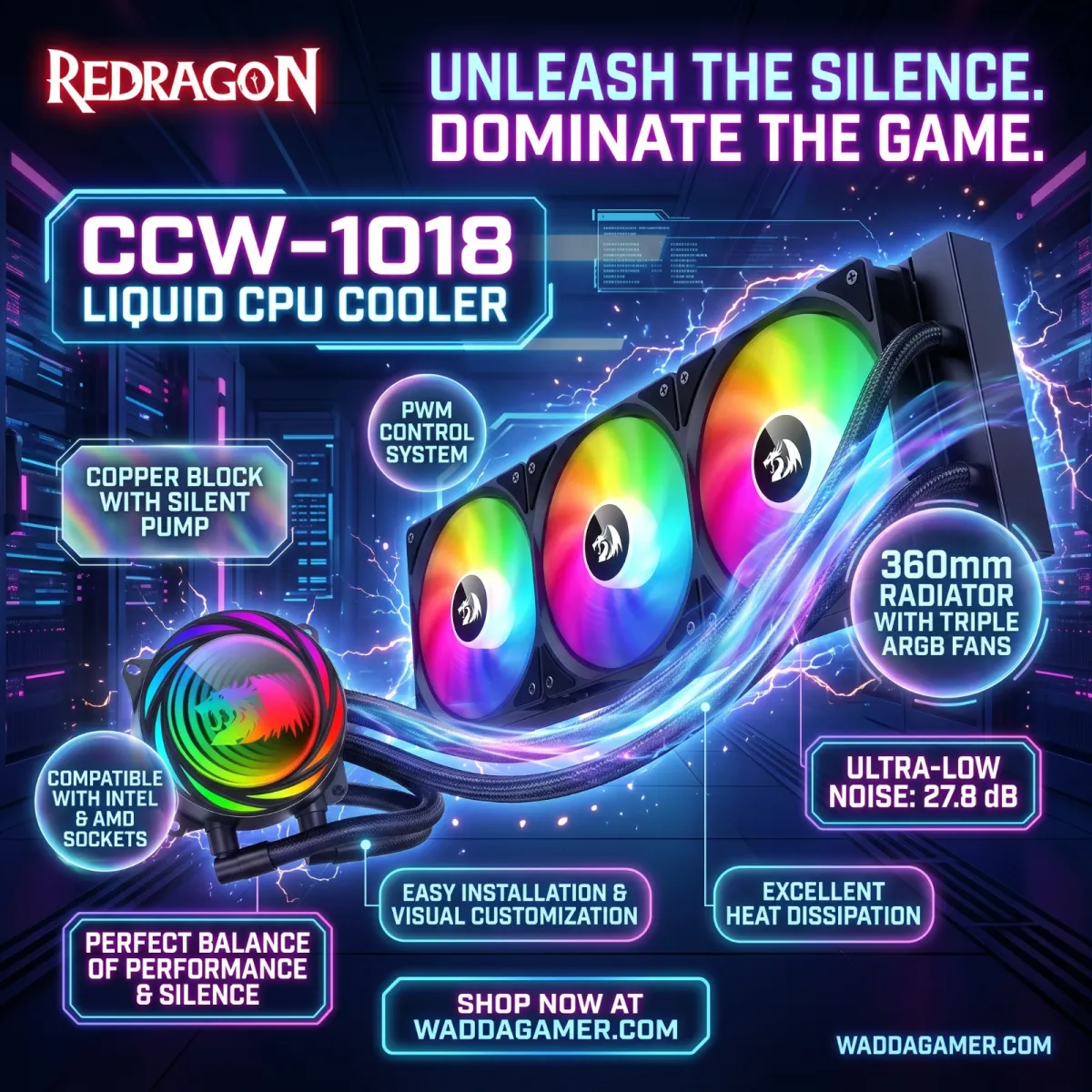 Redragon CCW-1018 Liquid CPU Cooler price in Pakistan product image