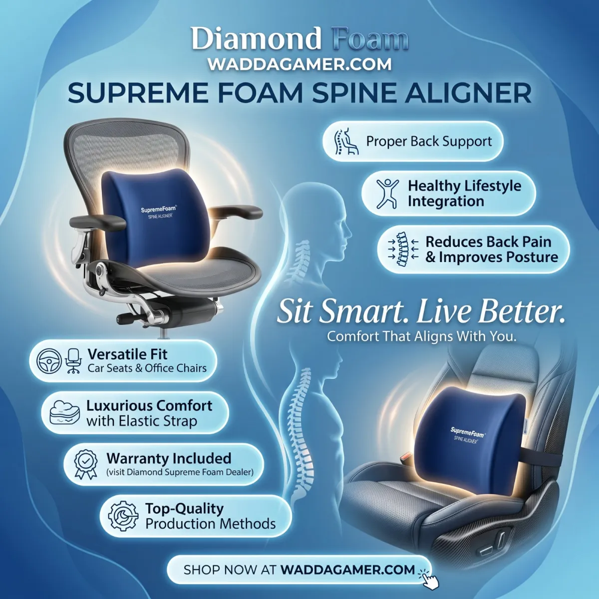 Supreme Ergonomic Back Support Cushion