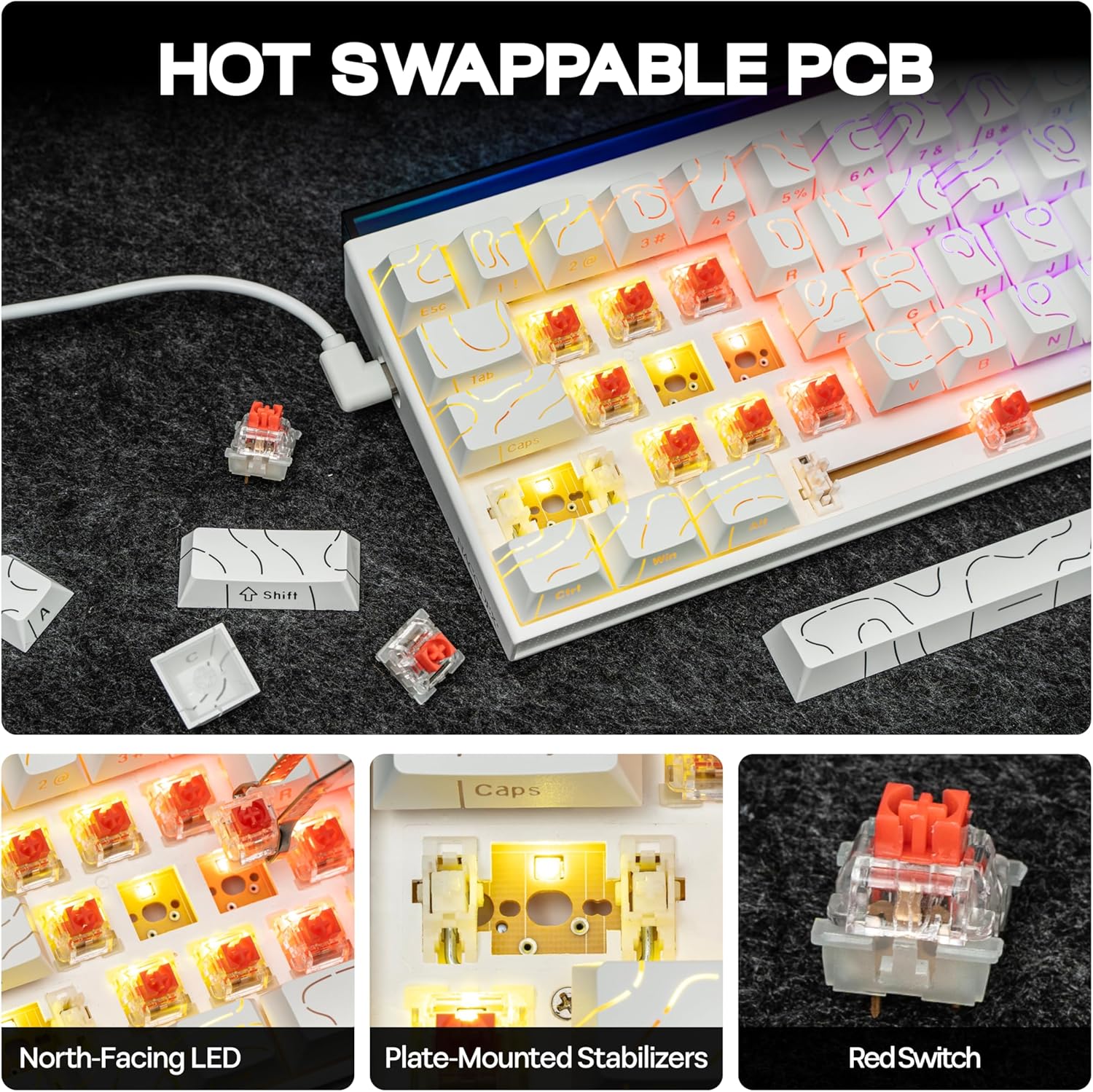 AJAZZ NK68 Wired Gaming Keyboard image 6