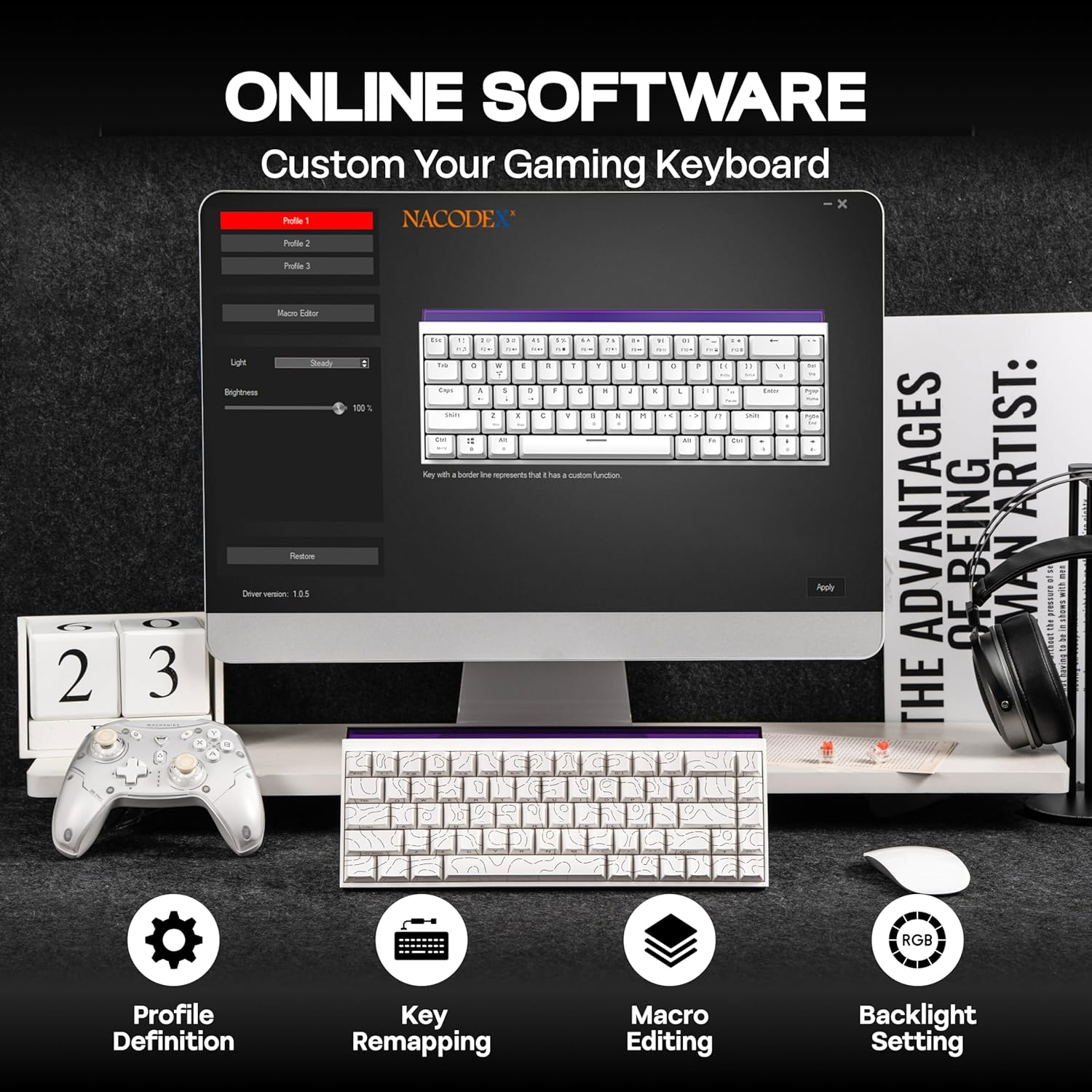 AJAZZ NK68 Wired Gaming Keyboard image 8