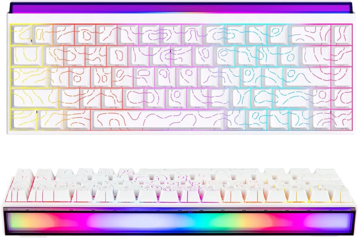 Mechlands Ajazz NK68 (White) 65% Compact with Lightbox Wired Gaming Keyboard image 4