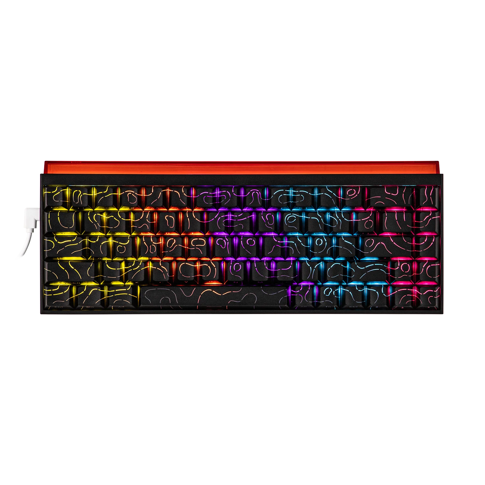 AJAZZ pc gear AJAZZ NK68 Black Wired Gaming Keyboard front view