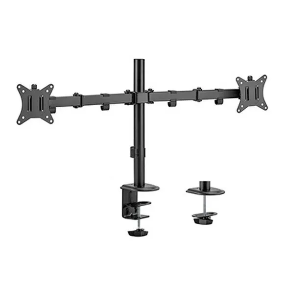 MXG screens MXG BMA-24P (Matte Black) Dual Monitor Steel Articulating Monitor Arm front view
