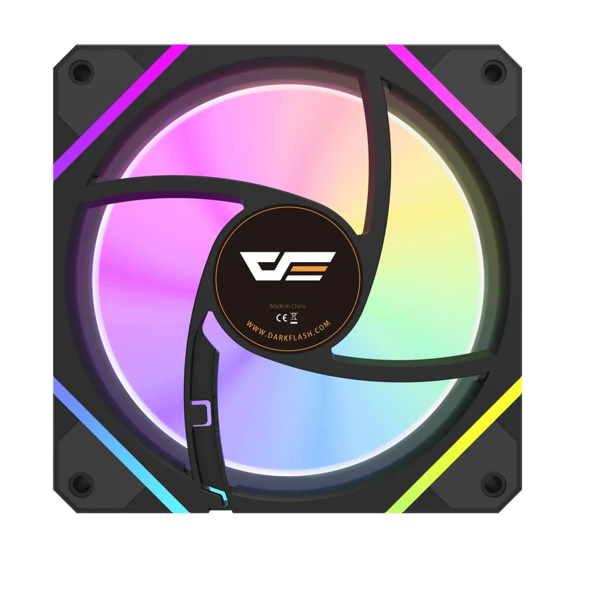 Darkflash DM12 Pro (Black) RGB Set with Controller & Remote 3-in-1 Cooling Fan