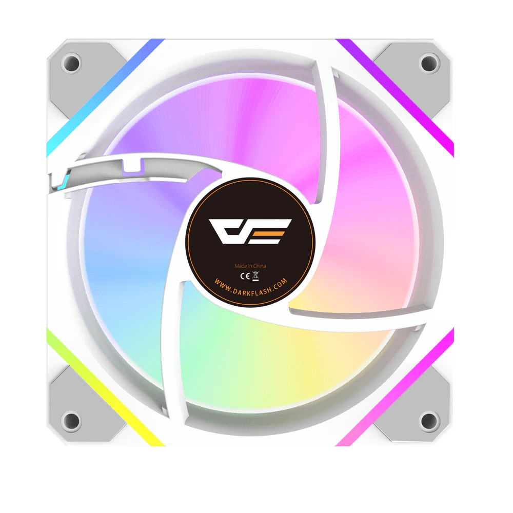 Darkflash DM12 Pro (White) RGB Set with Controller & Remote 3-in-1 Cooling Fan