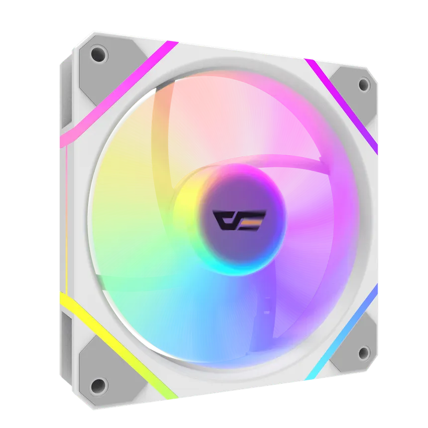 Darkflash DM12 Pro (White) RGB Set with Controller & Remote 3-in-1 Cooling Fan image 4