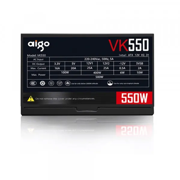 Buy Darkflash AIGO VK550 (Black) 550W Reliable & Efficient Performance Power Supply online in Pakistan at WaddaGamer