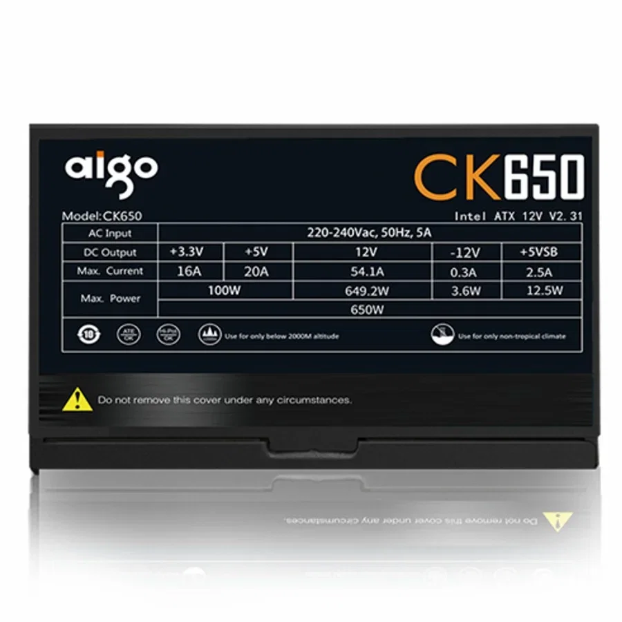 Darkflash AIGO CK650 (Black) 650W Stable and Efficient Power for Your PC Power Supply image 4