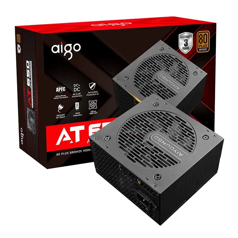 Darkflash AIGO AT650 (Black) Non-Module 80 Plus Bronze Power Supply price in Pakistan product image