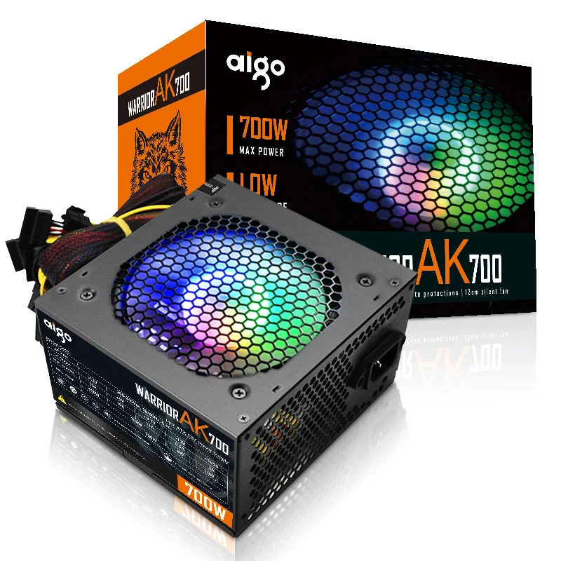 Darkflash AIGO Warrior AK700 (Black with RGB) 700W Power Supply price in Pakistan product image