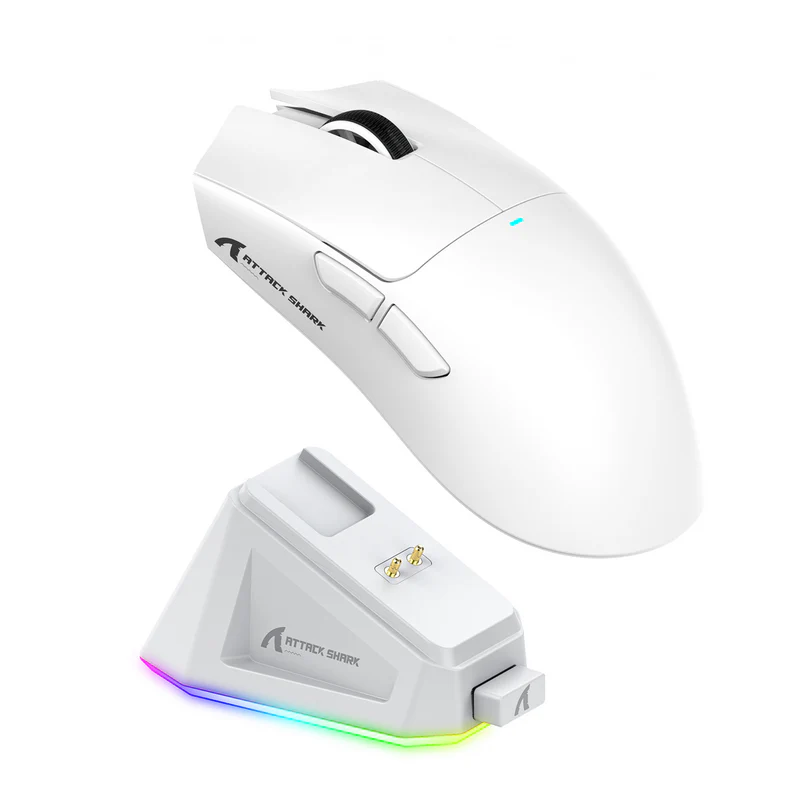 Attack Shark X11 (White) Wireless Gaming Mouse with Charging Dock price in Pakistan product image