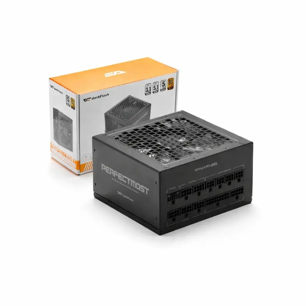 Darkflash AIGO PMT1050 (Black) 1050W 80 Plus Gold Fully Modular Gaming PC Power Supply