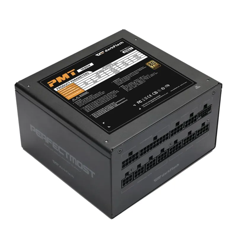 Darkflash AIGO PMT1050 (Black) 1050W 80 Plus Gold Fully Modular Gaming PC Power Supply