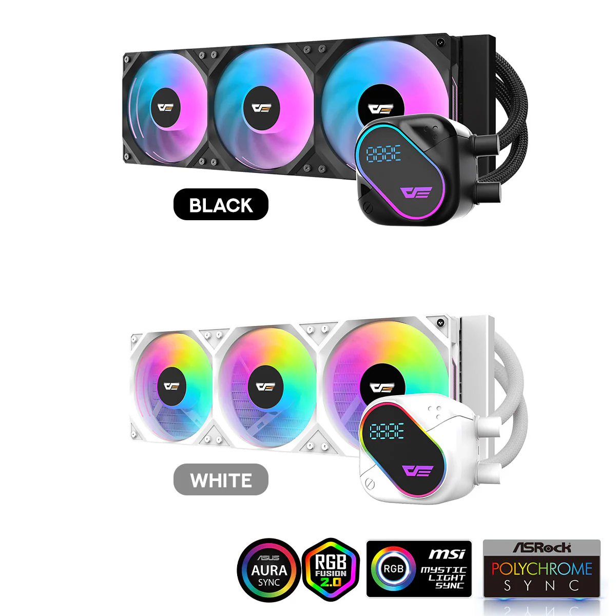 Darkflash DO360 (2 Variations (Black & White)) Low Noise & High Performance Cooper Cooling Fan CPU Liquid Cooler price in Pakistan product image
