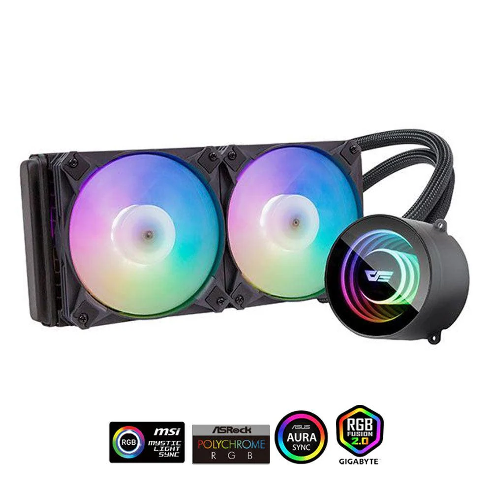 Buy Darkflash Twister DX240 V2 (Black) ARGB/AIO CPU Liquid Cooler /Liquid Cooling Fan online in Pakistan at WaddaGamer